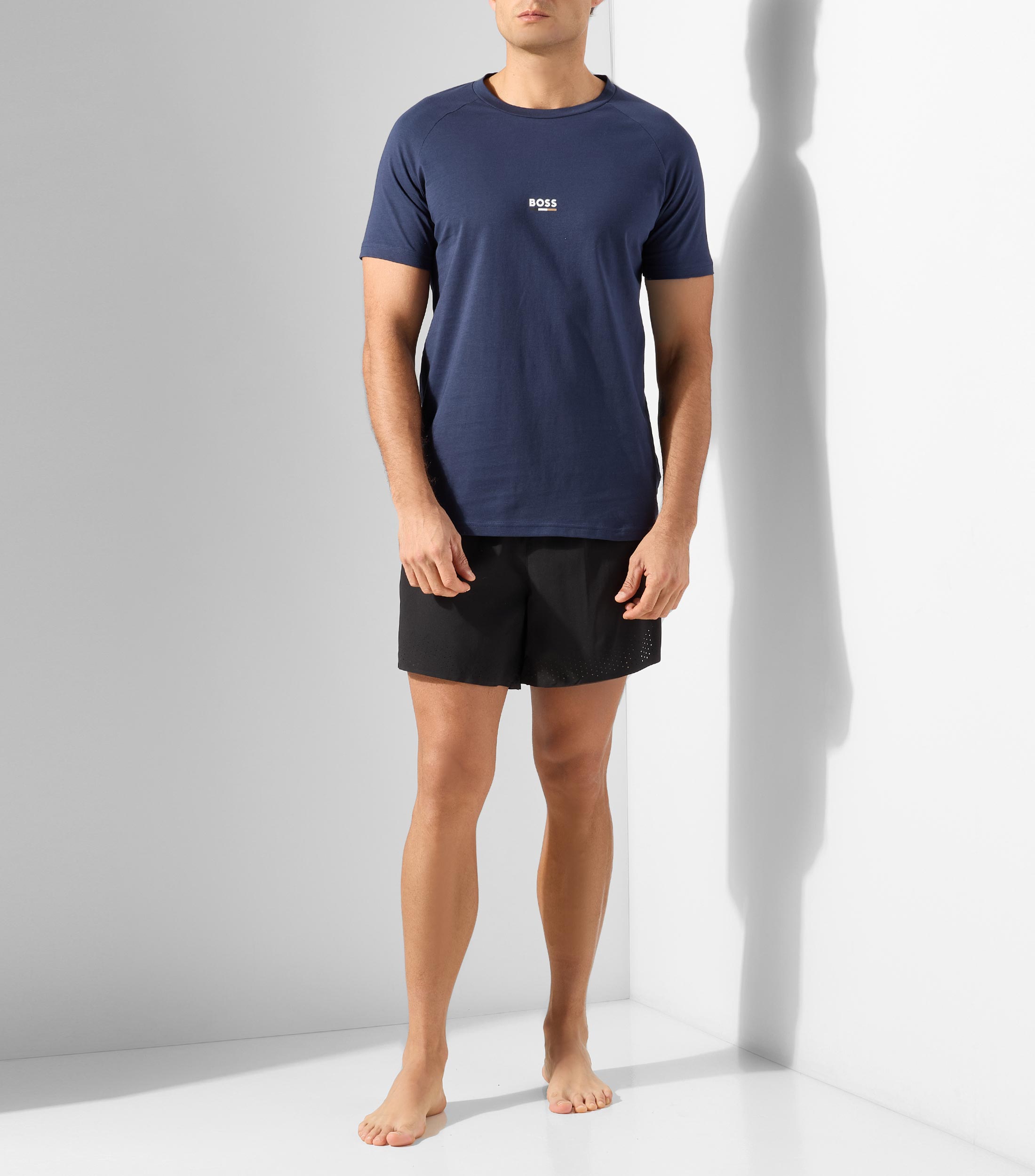 Playera cuello redondo manga corta estampada Hombre